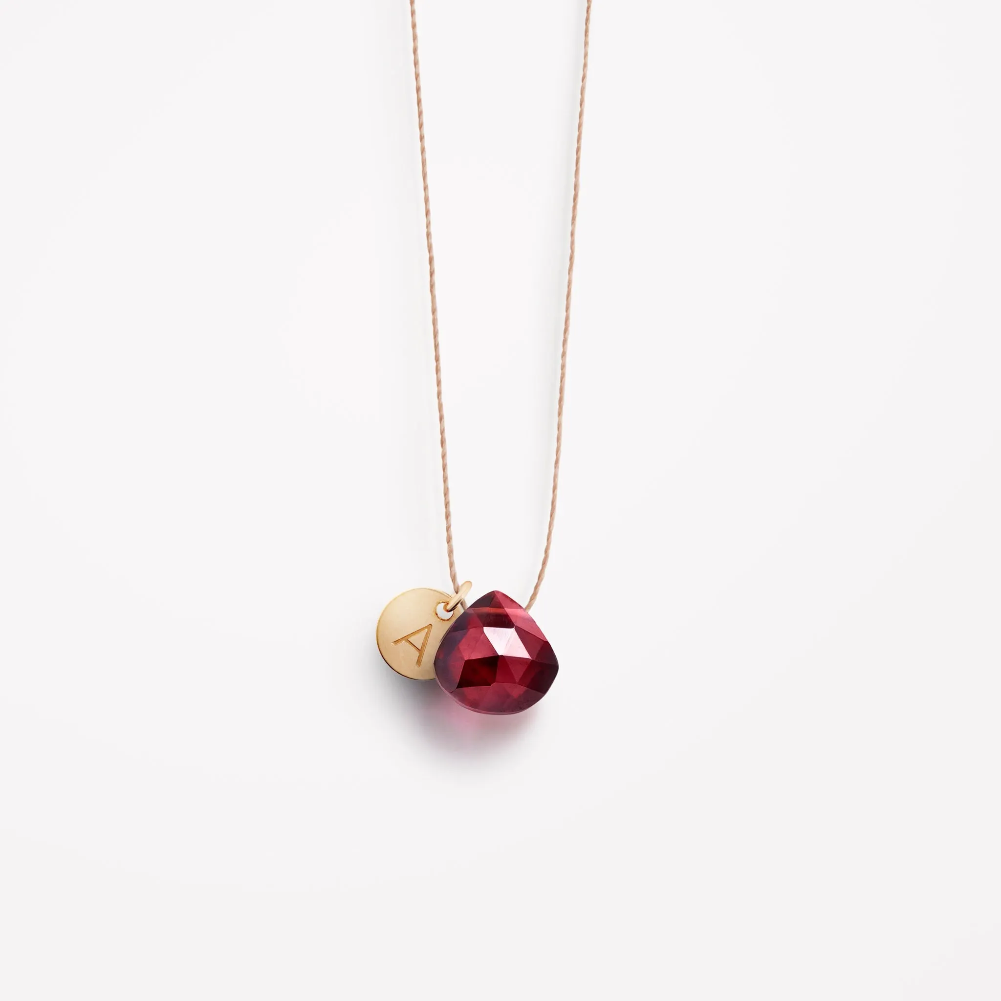 January Garnet Birthstone Necklace