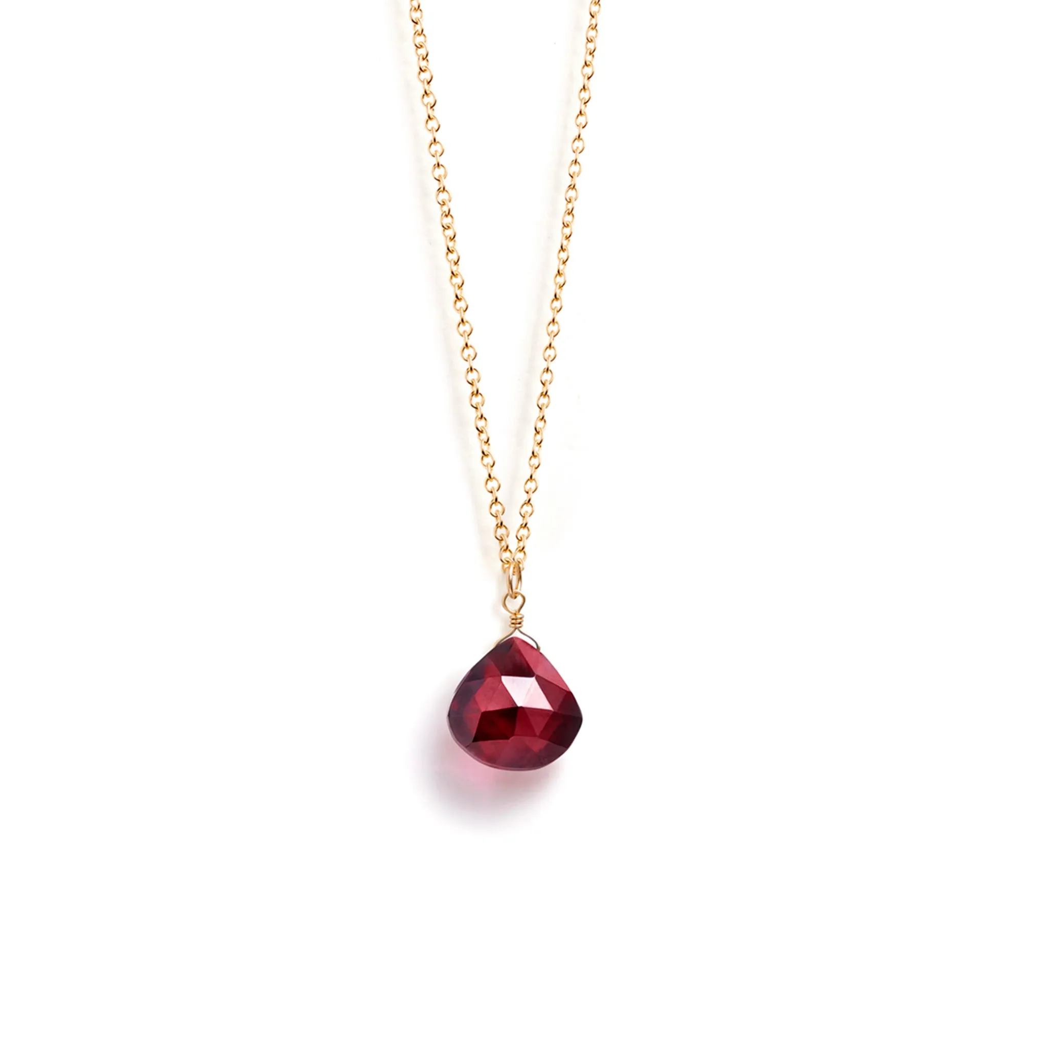 January Garnet Birthstone Necklace