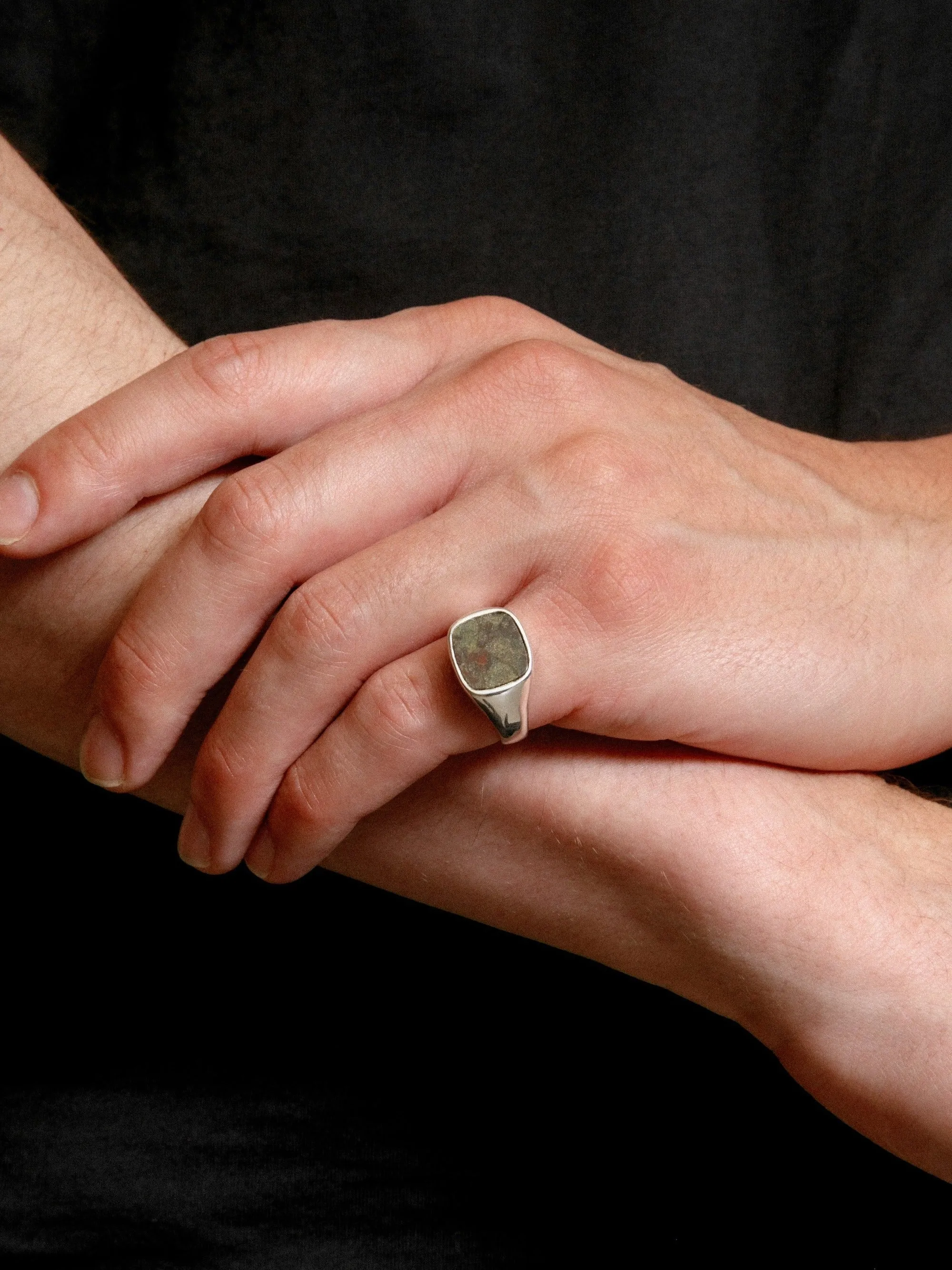 Jules Ring in Dragon Jasper and Sterling Silver
