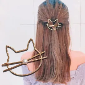 Kawaii Metal Cat Hairpin