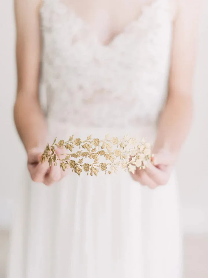 Large Wildflower Wedding Crown
