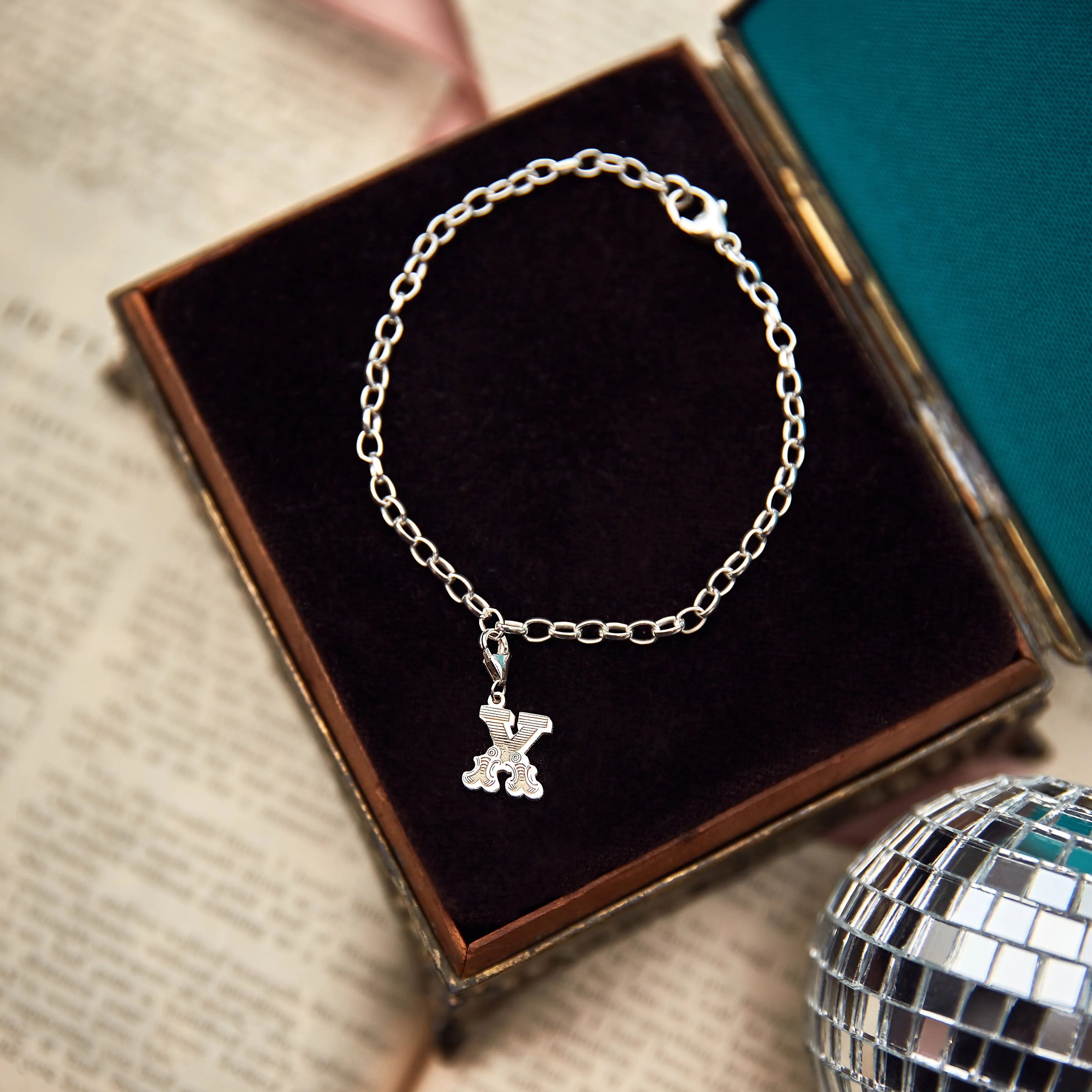 Letter X Starter Charm Bracelet