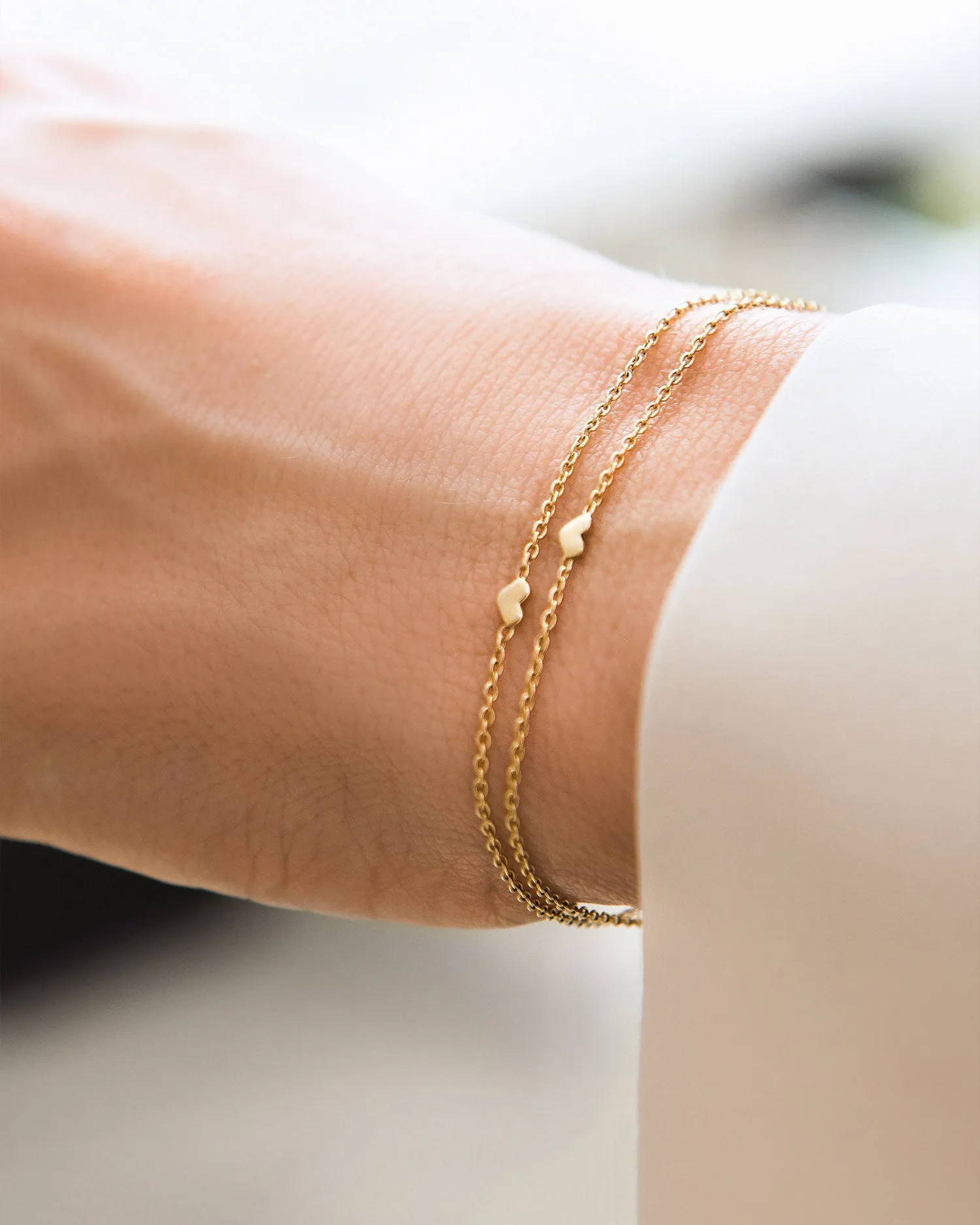 Loving Heart drop bracelet gold