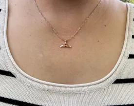 Marina Whale Rose Gold Necklace