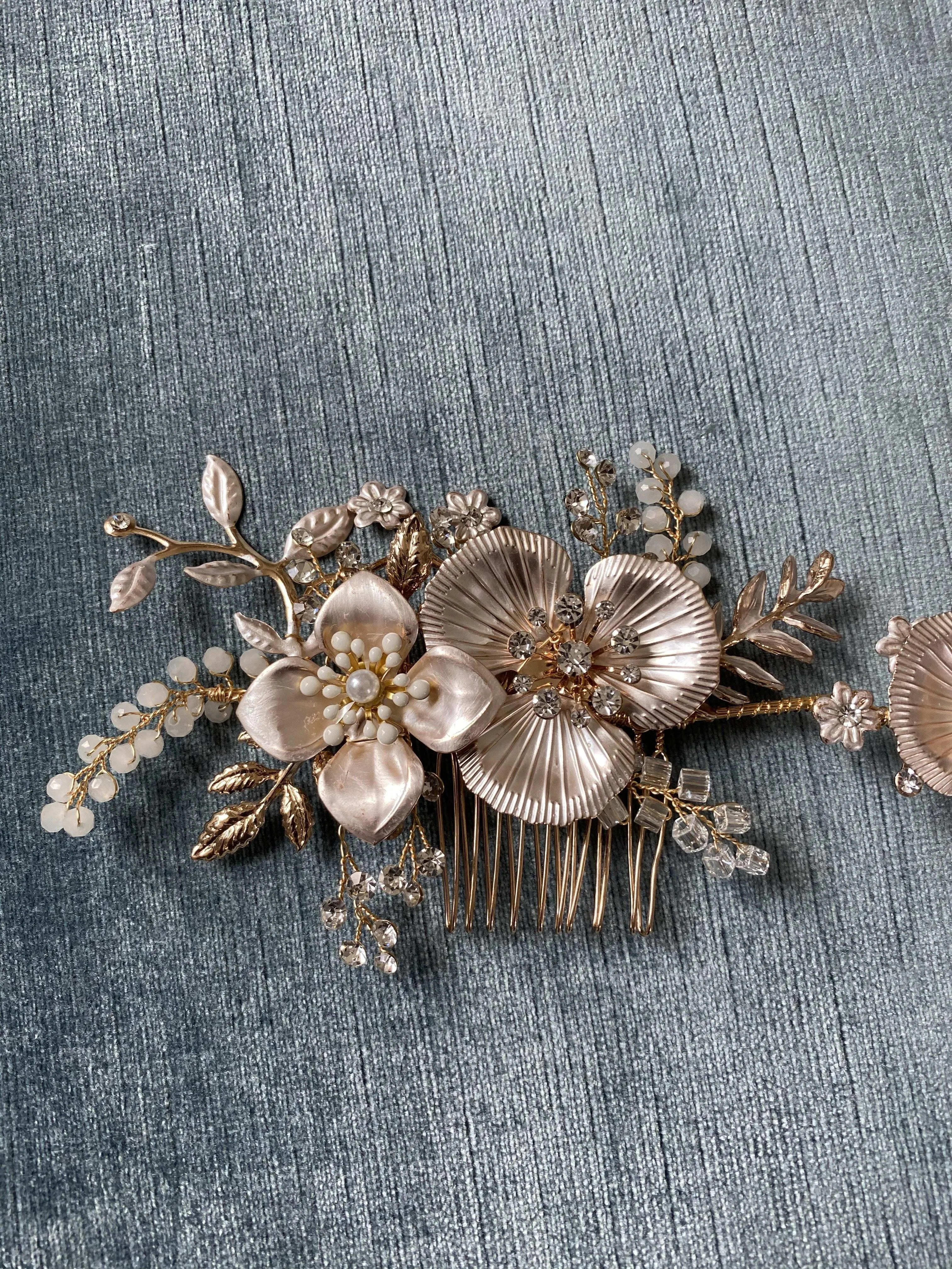 MIA Rose Gold Floral Headpiece