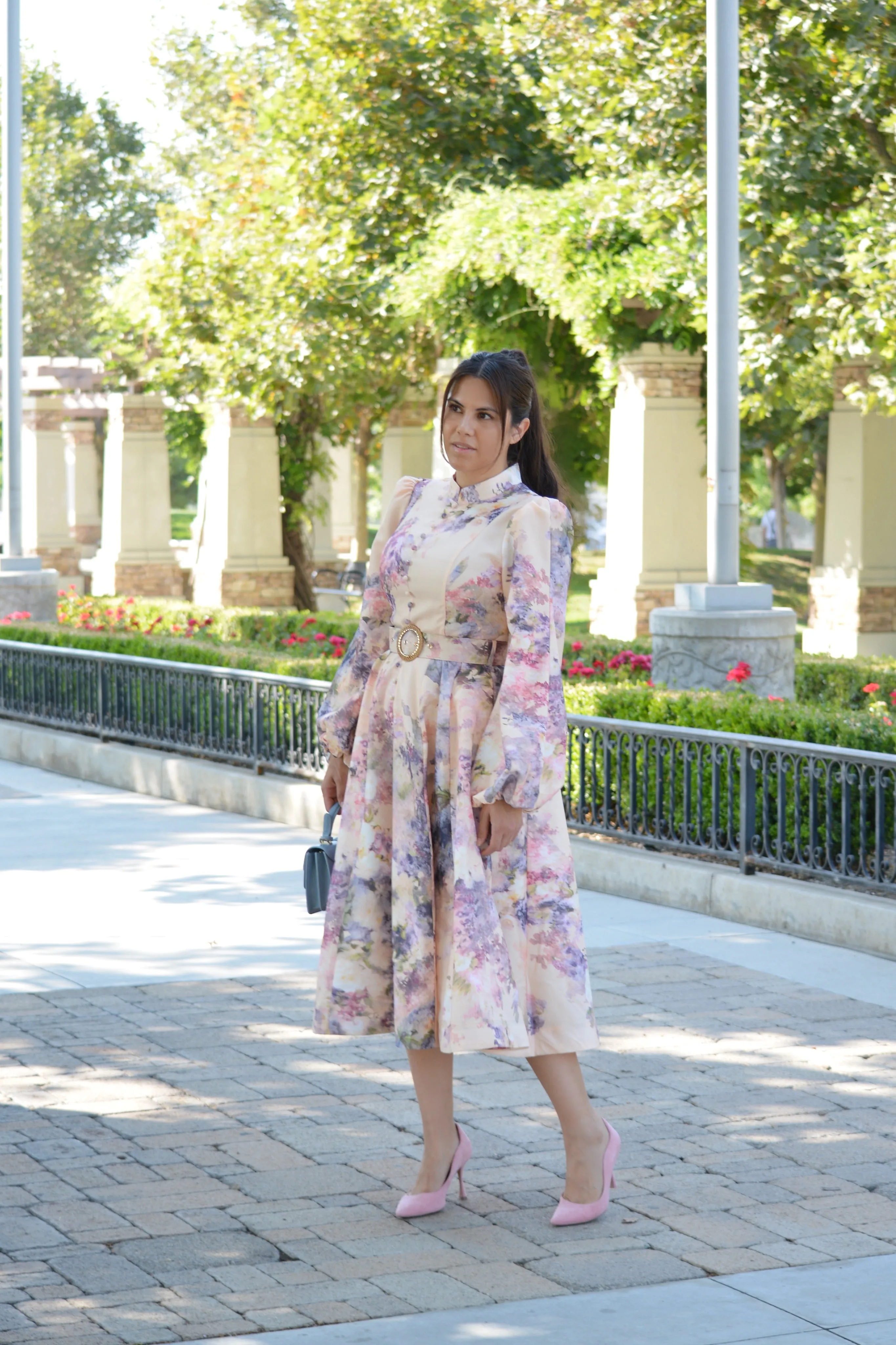 Monet Floral Midi Dress