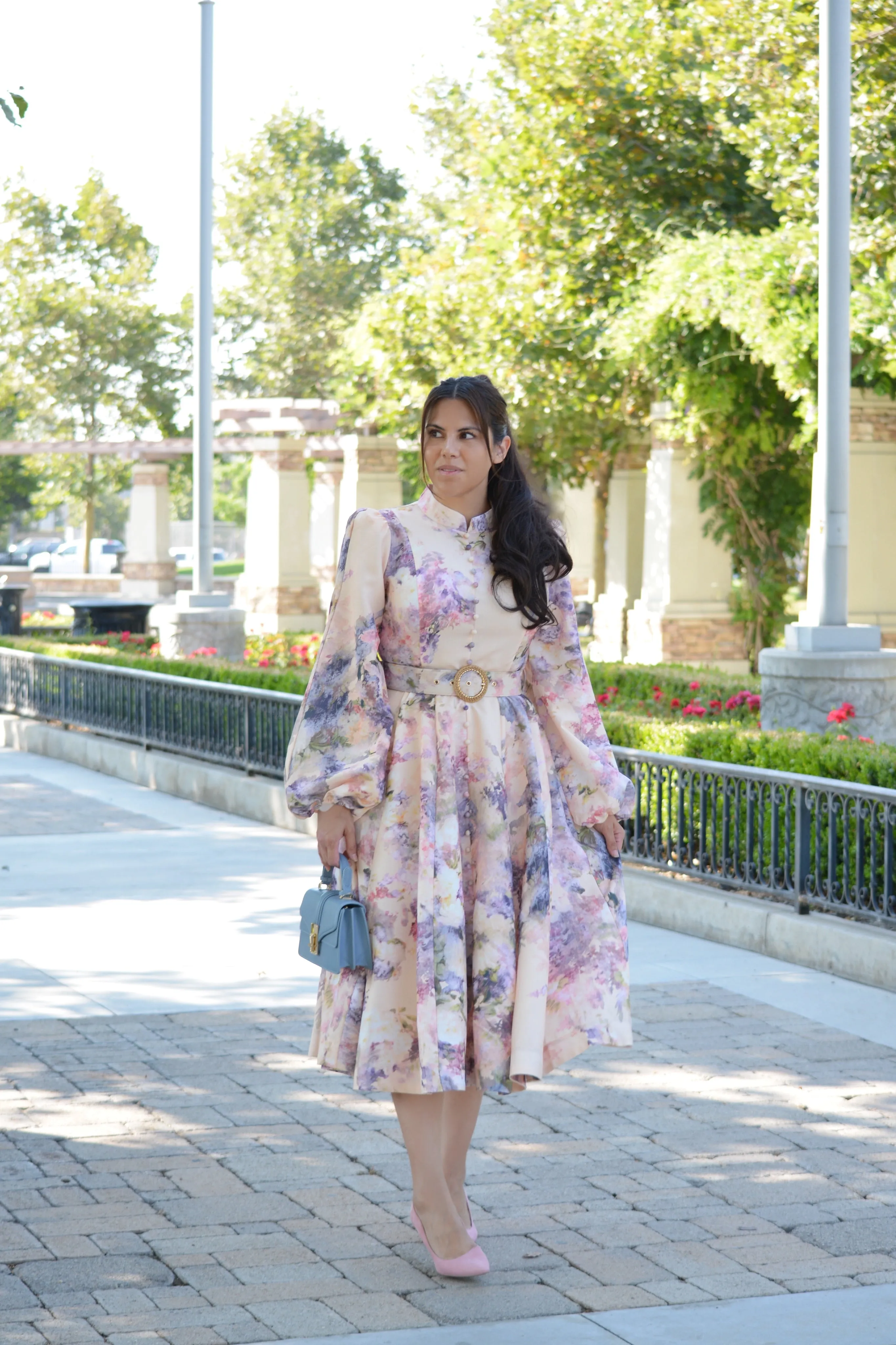 Monet Floral Midi Dress