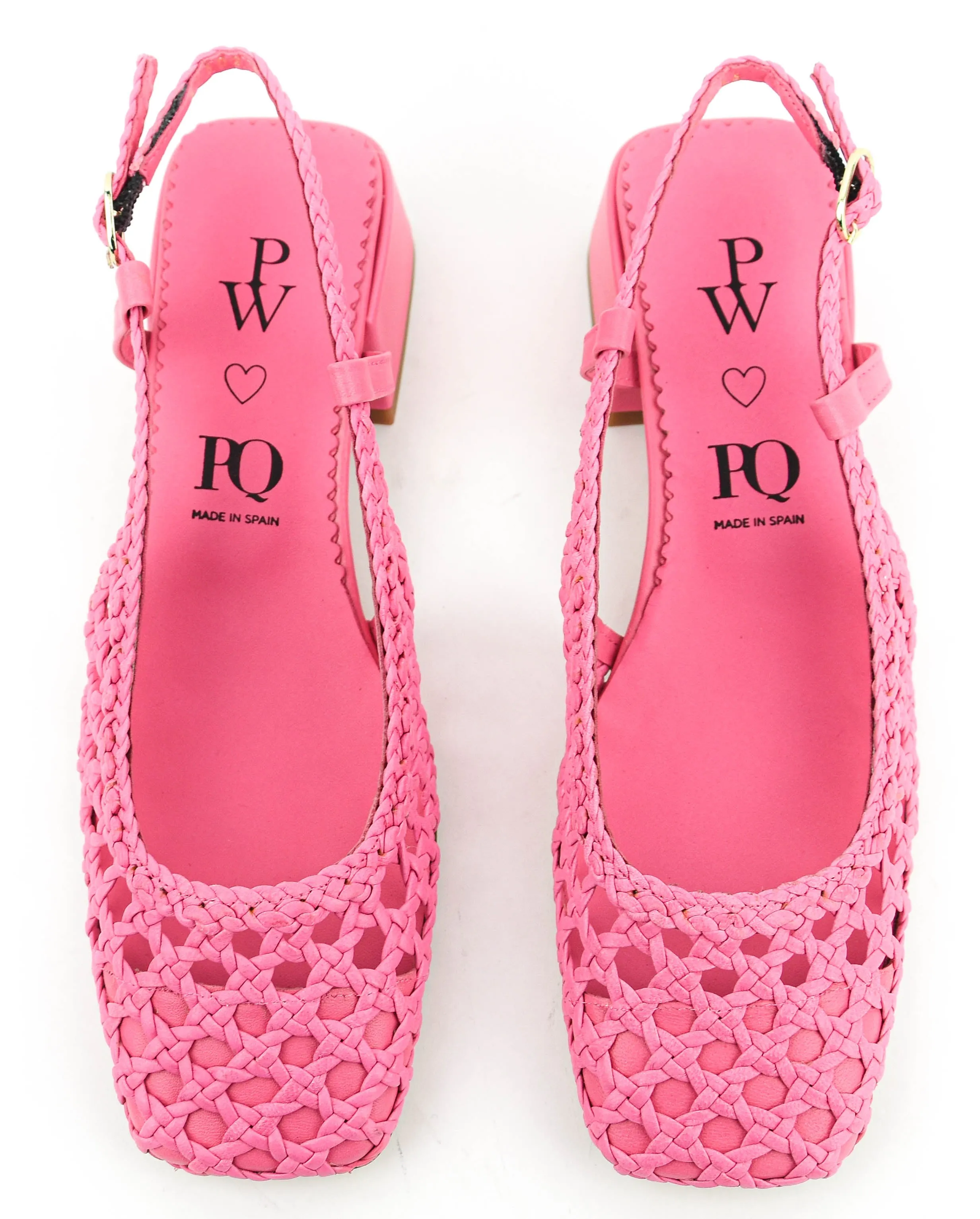 PAUL WARMER TIFFANY WOVEN SLINGBACK PINK