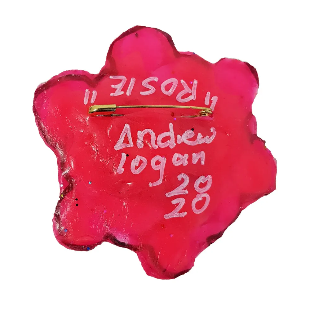 PINK FLOWER BROOCH - ROSIE