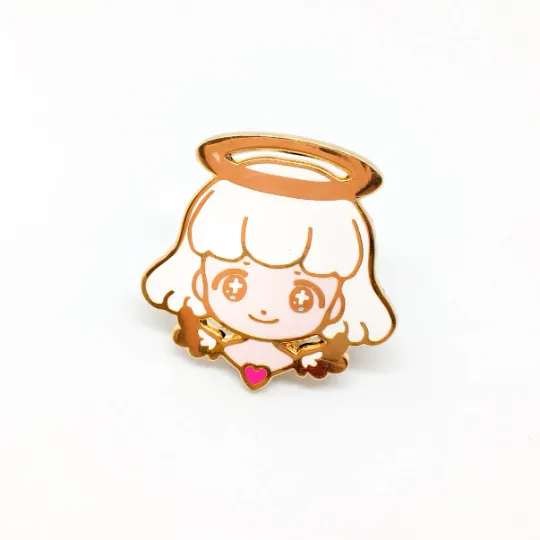 PIN(s) - Angel and Demon Girls! - Gold Plating Black Plating/hard enamel/rubber pinback