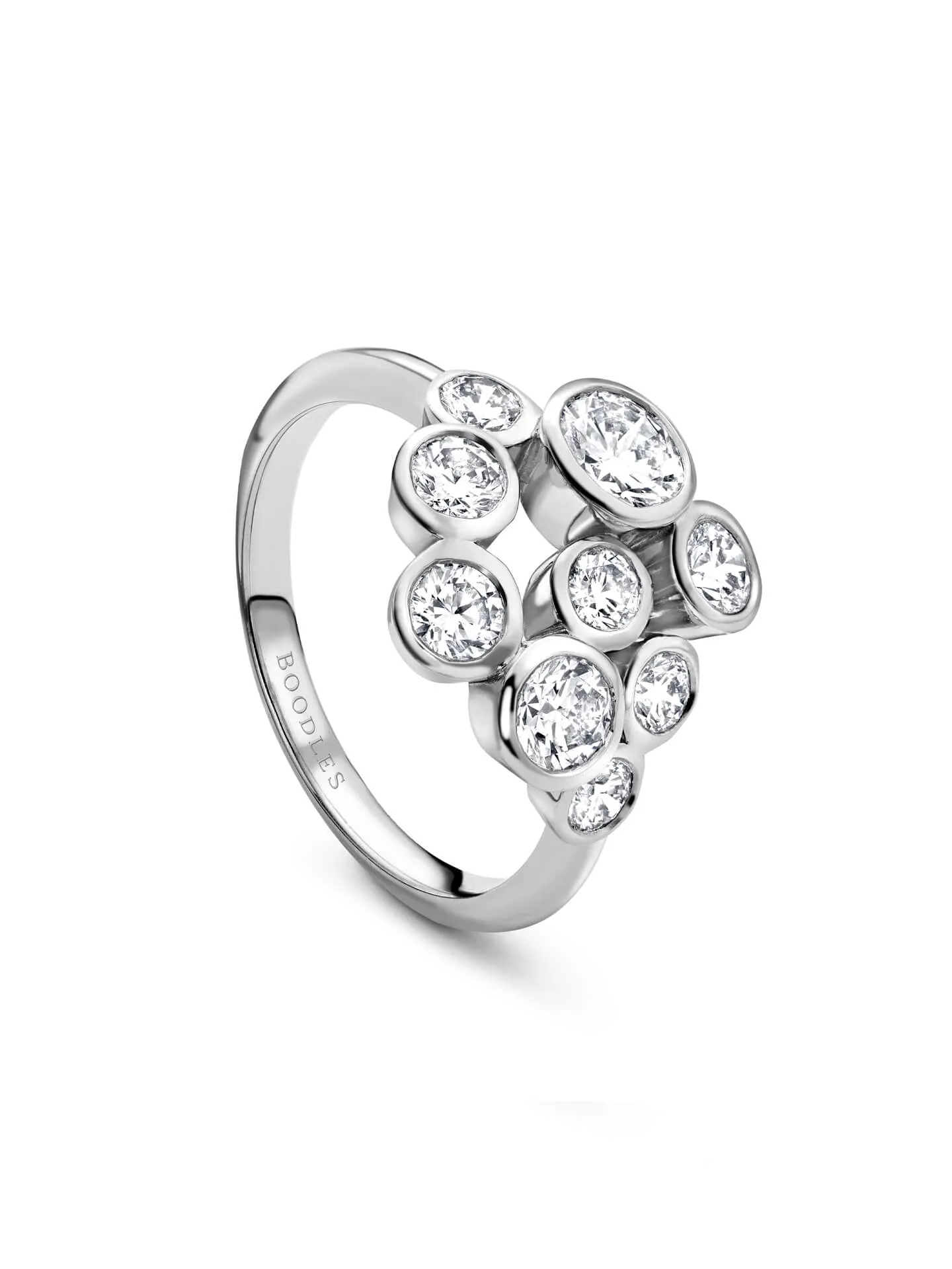 Raindance Platinum Diamond Cluster Ring