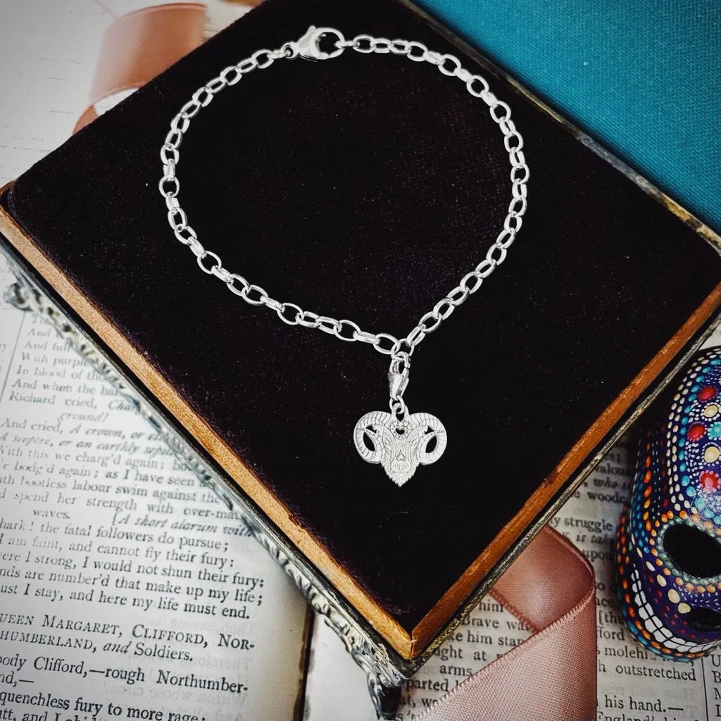 Rams Head Starter Charm Bracelet