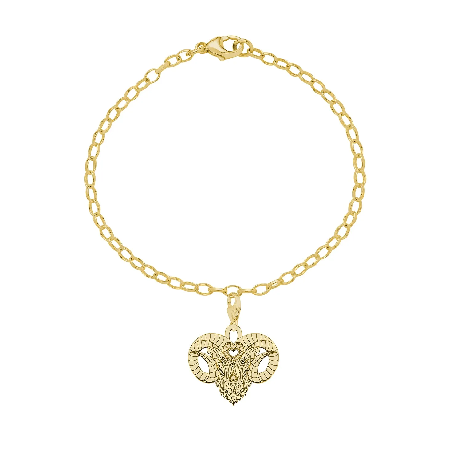 Rams Head Starter Charm Bracelet