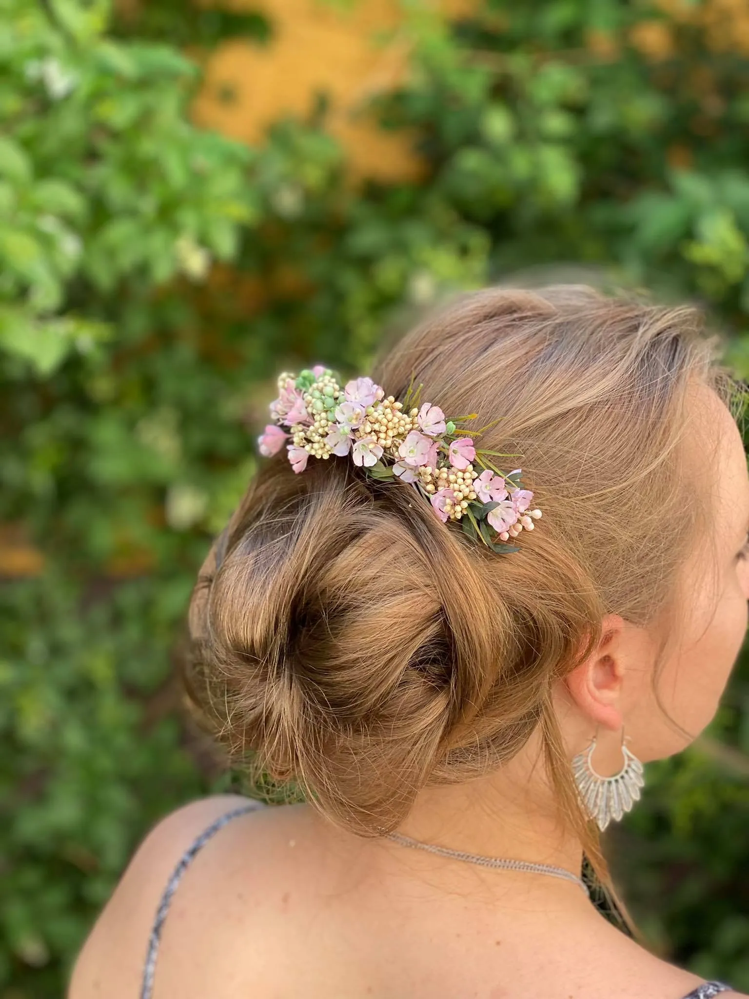 Romantic bridal hair comb Bridal hairstyle Flower hair comb Hair flowers Wedding comb Bridal hair fashion accessories Boho style