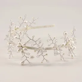 Sienna Likes To Party Gavreel Girls Crown Pearl and Crystal Headband