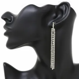 Silver Mesh Dangling Earrings