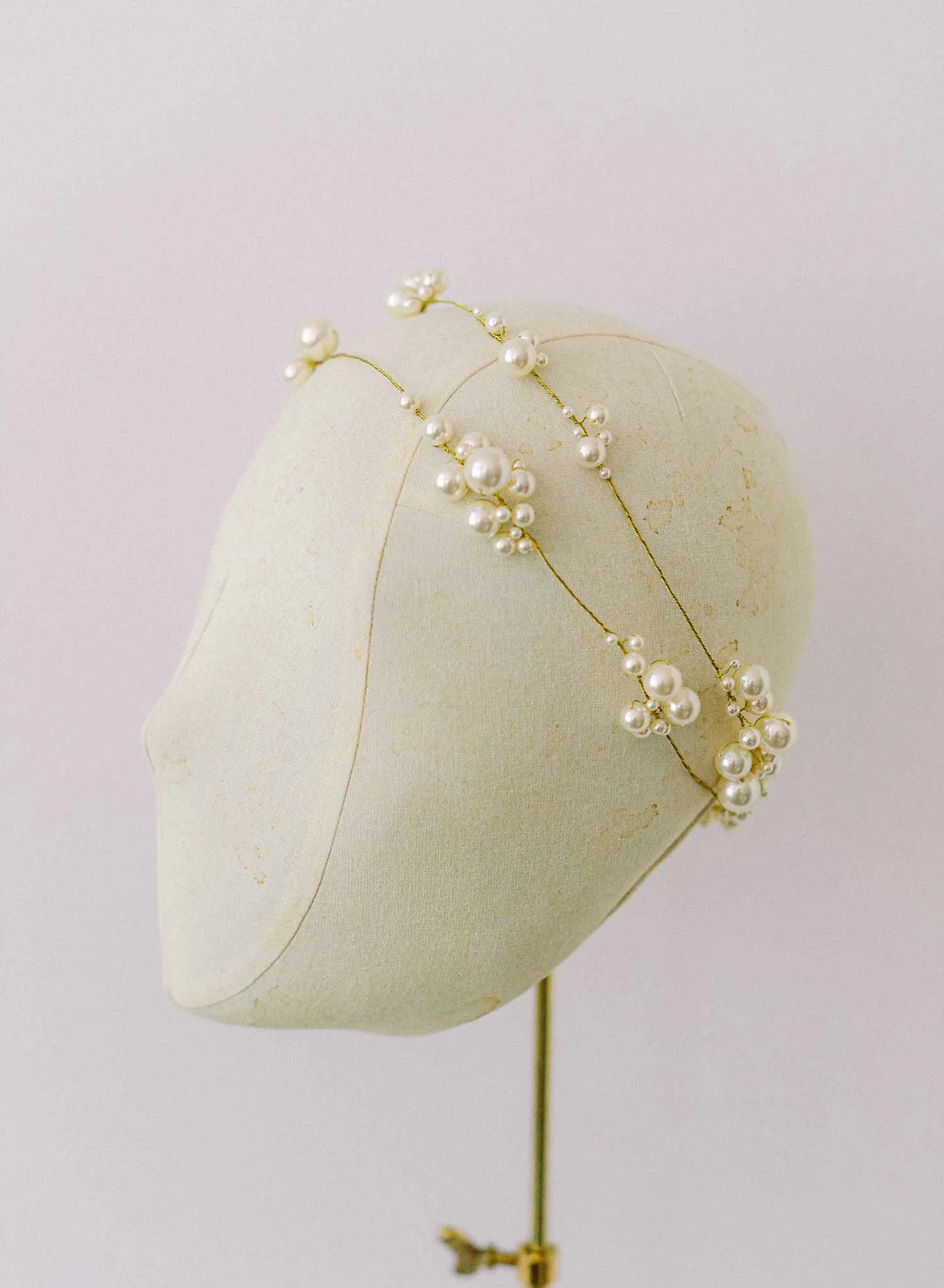 Statement pearl clusters extra long hair vine - Style #2344