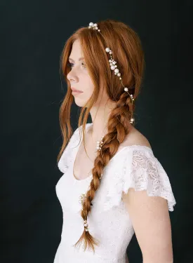 Statement pearl clusters extra long hair vine - Style #2344