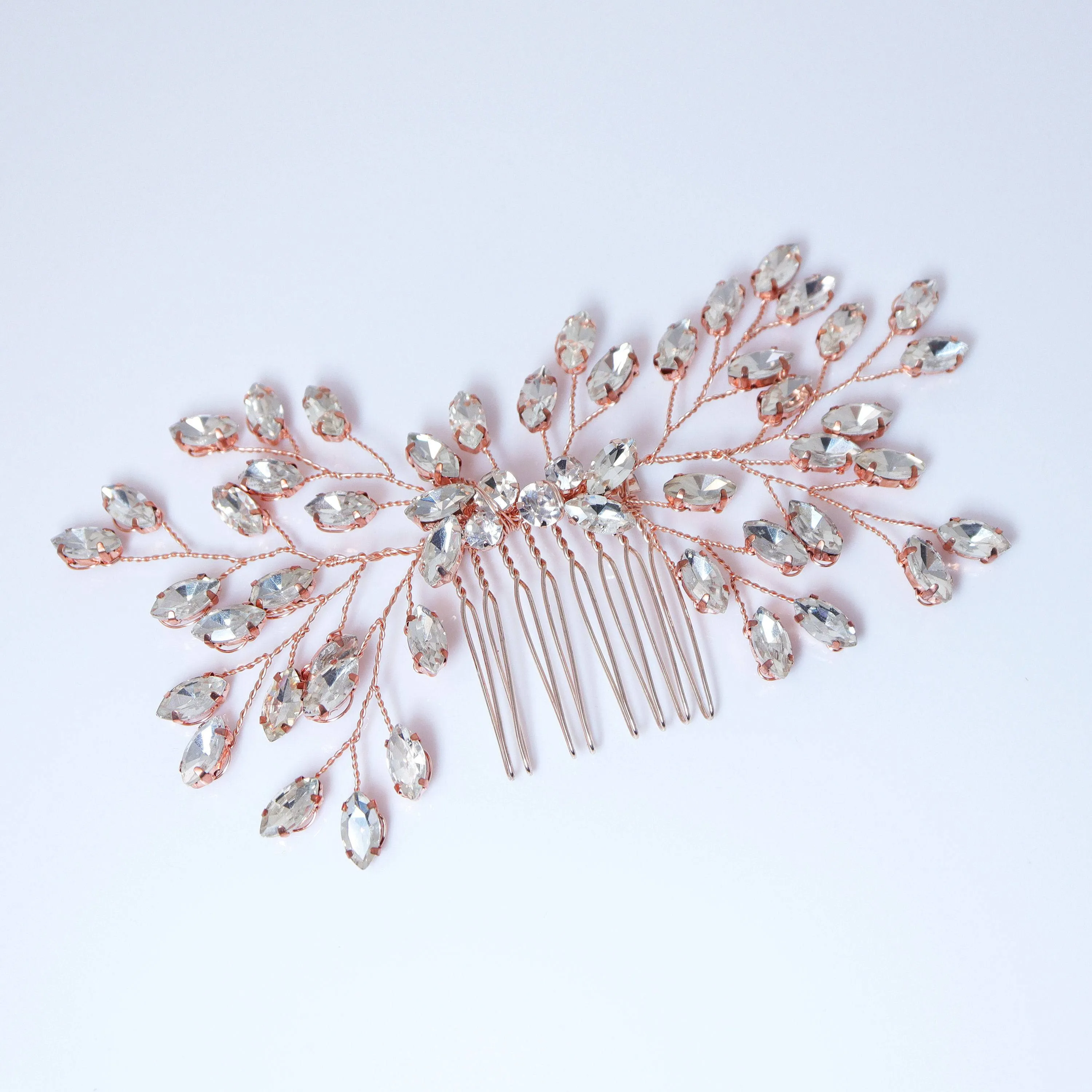 Swarovski Crystal Vine Leaves Bridal Hair Comb, Bridal Hair Piece, Bridal Hair Accessories, Wedding Hair Accessory, Bridal Hair Comb.