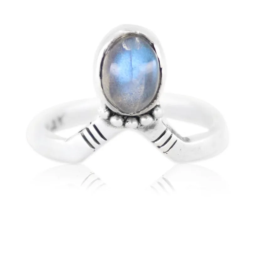 The Crowne Labradorite Ring