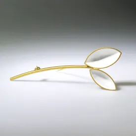 Two Leaves Brooch