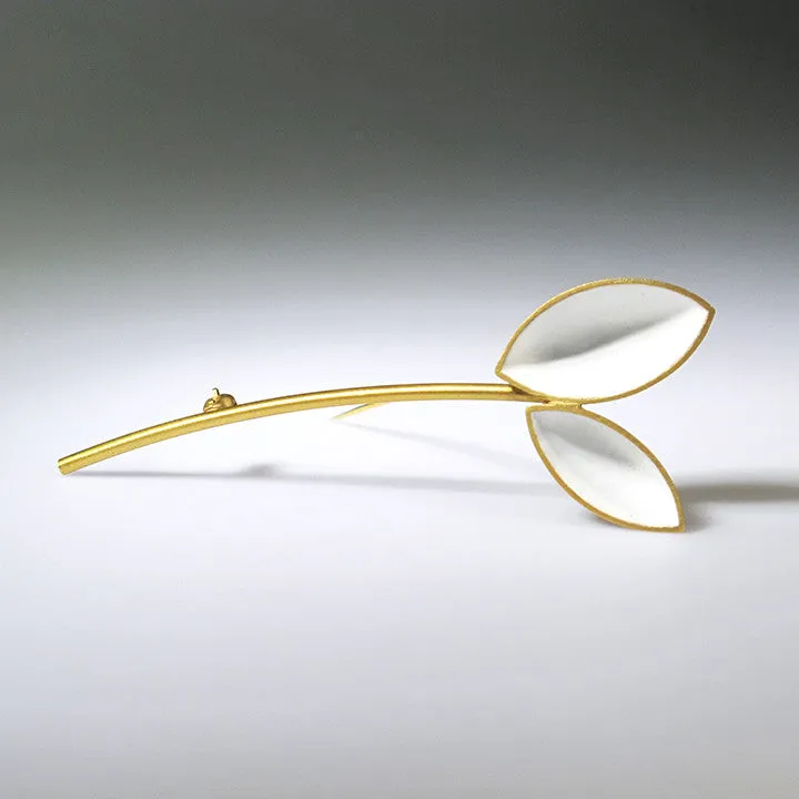 Two Leaves Brooch
