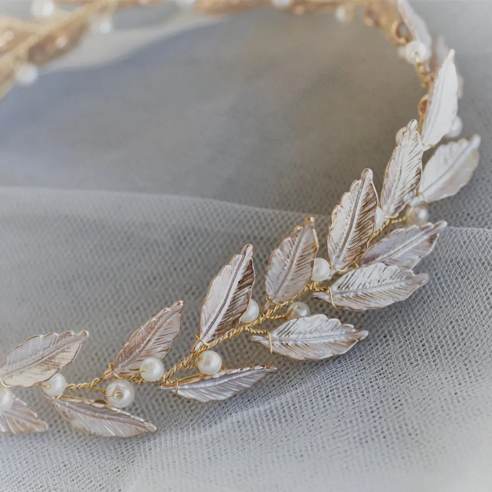 V159. rose gold bridal hair vine, bride bridesmaid wedding hairpiece, Wedding bridal Headpiece
