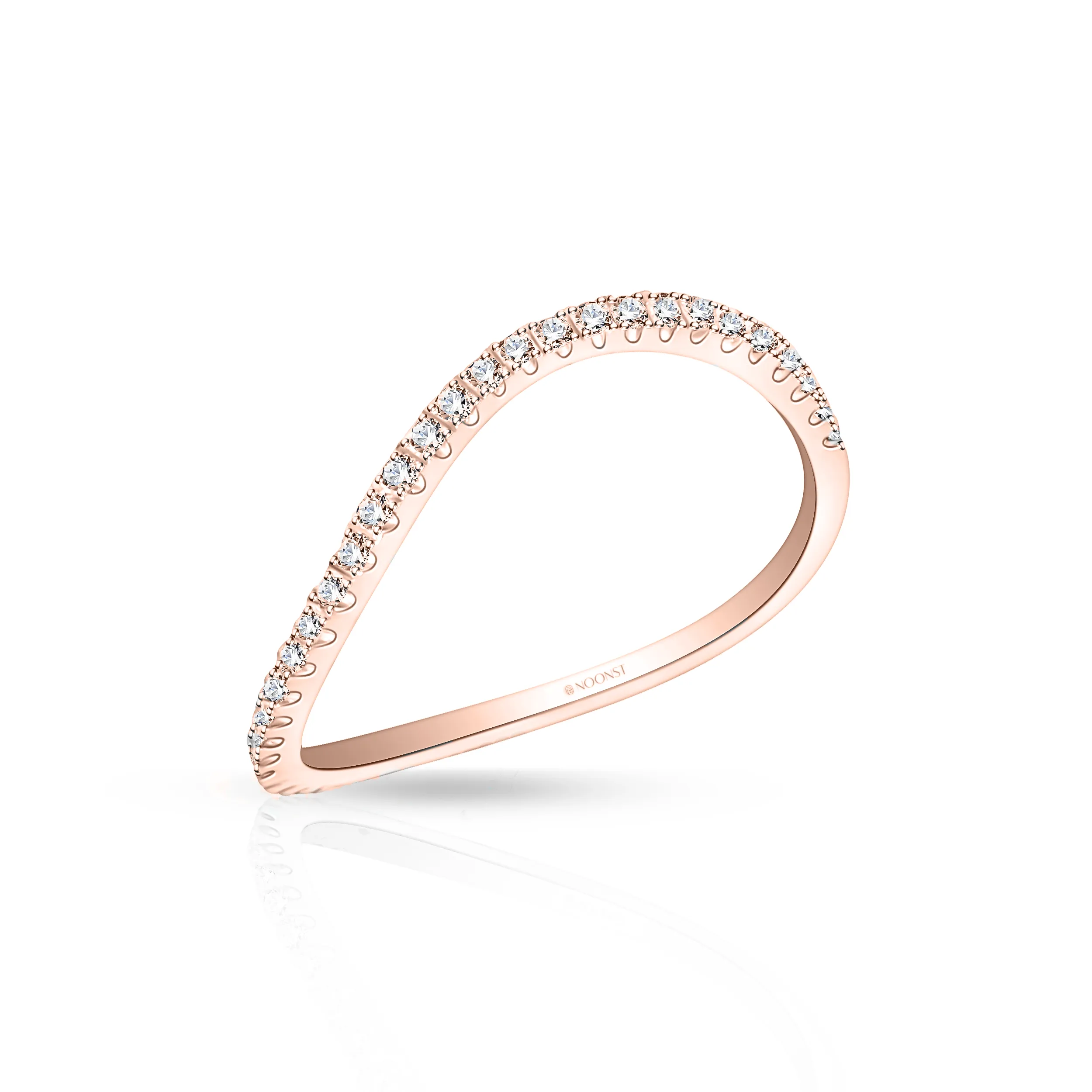 WAVY ETERNITY DIAMOND RING