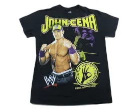 WWE JOHN CENA HLR PURPLE/YELLOW T-SHIRT MED